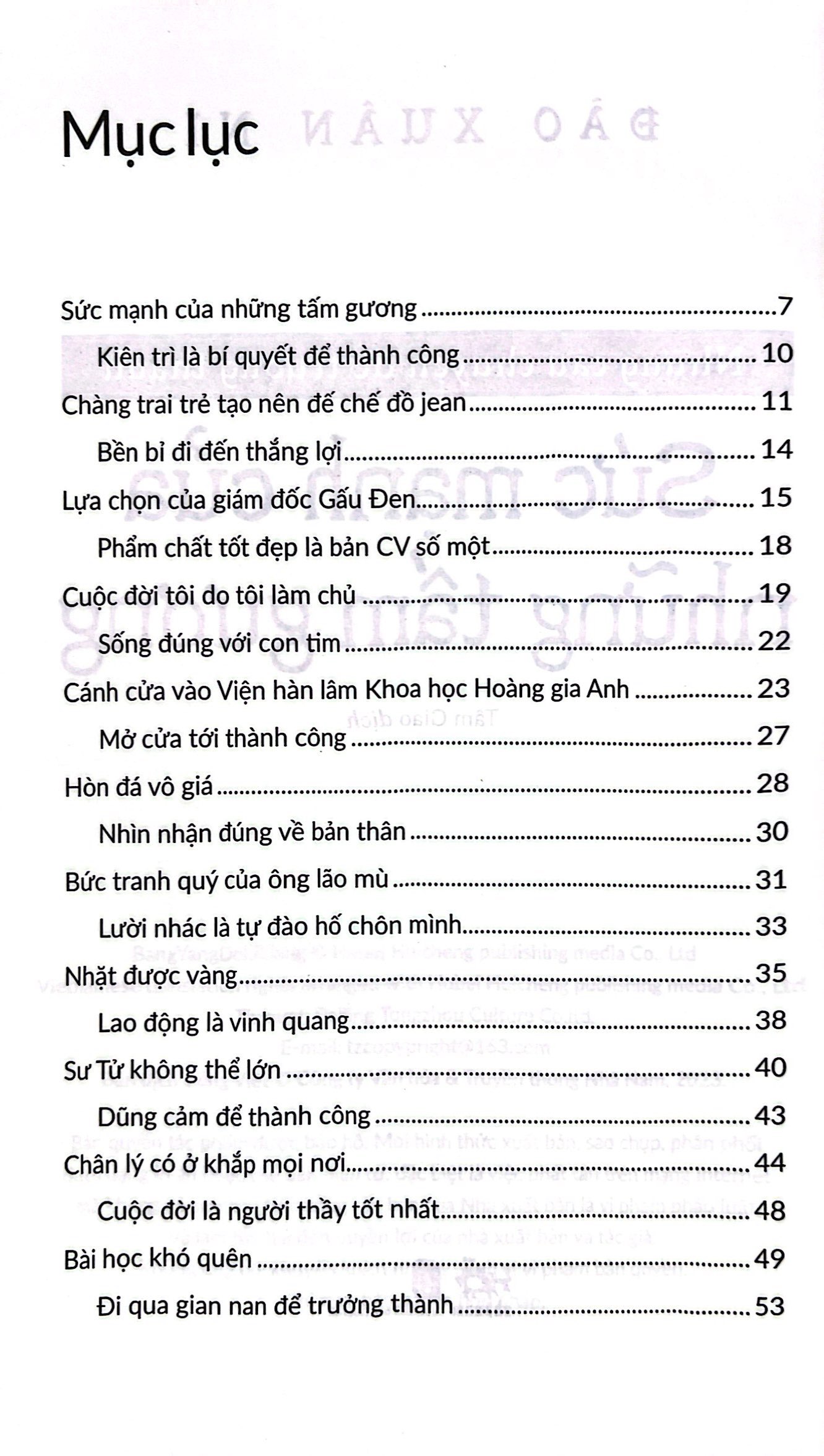 những câu chuyện để trưởng thành - sức mạnh của những tấm gương