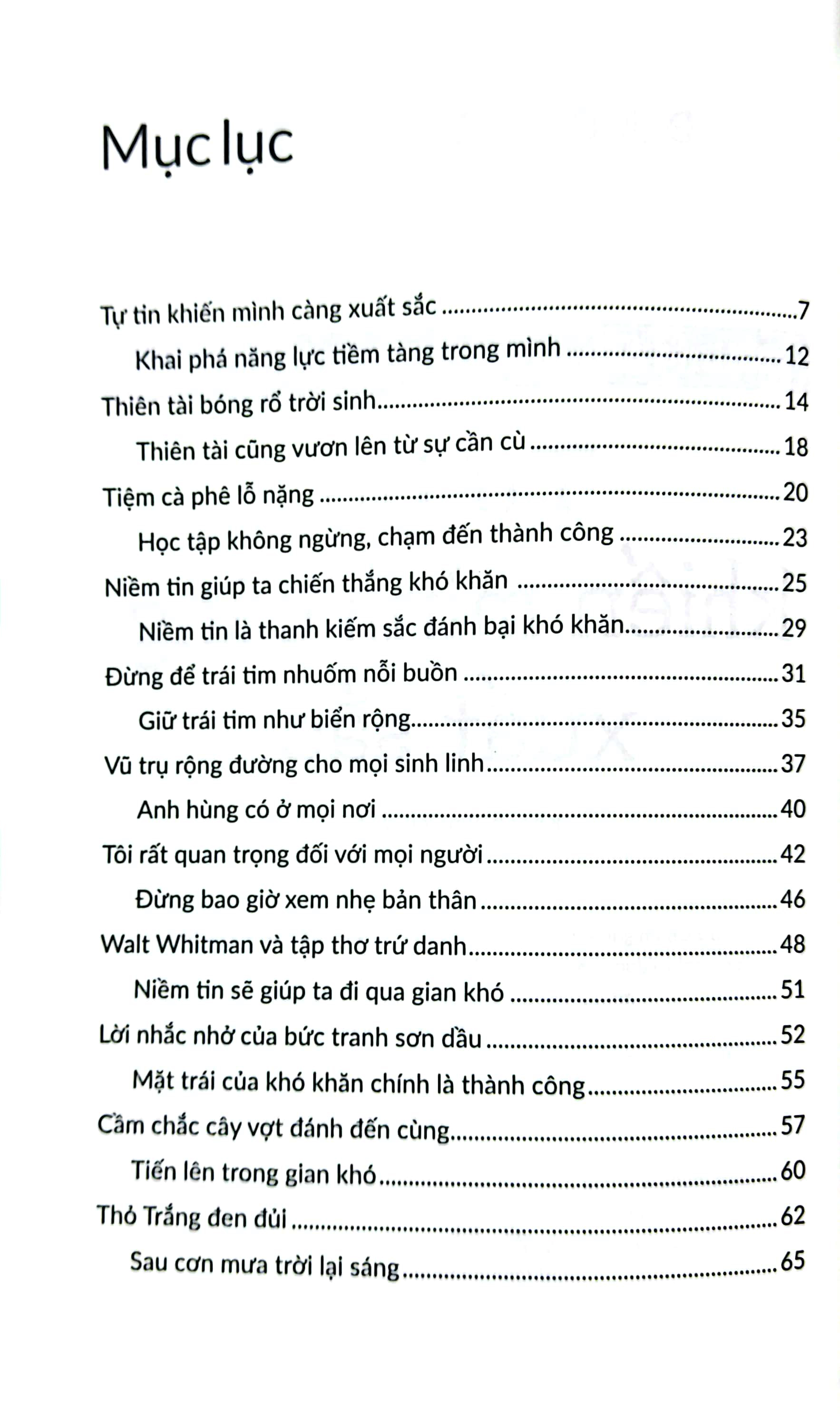 những câu chuyện để trưởng thành - tự tin khiến mình càng xuất sắc