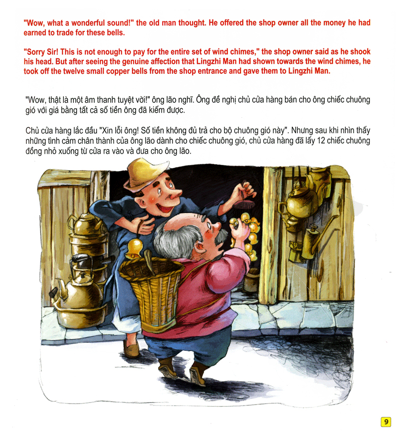 những câu chuyện thú vị giáo dục trẻ - âm thanh của những chiếc chuông gió (song ngữ anh - việt)