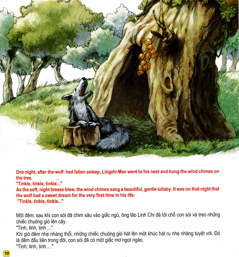 những câu chuyện thú vị giáo dục trẻ - âm thanh của những chiếc chuông gió (song ngữ anh - việt)