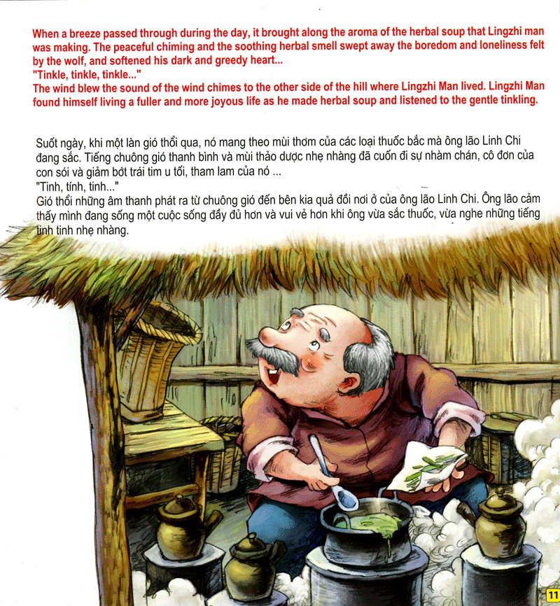 những câu chuyện thú vị giáo dục trẻ - âm thanh của những chiếc chuông gió (song ngữ anh - việt)