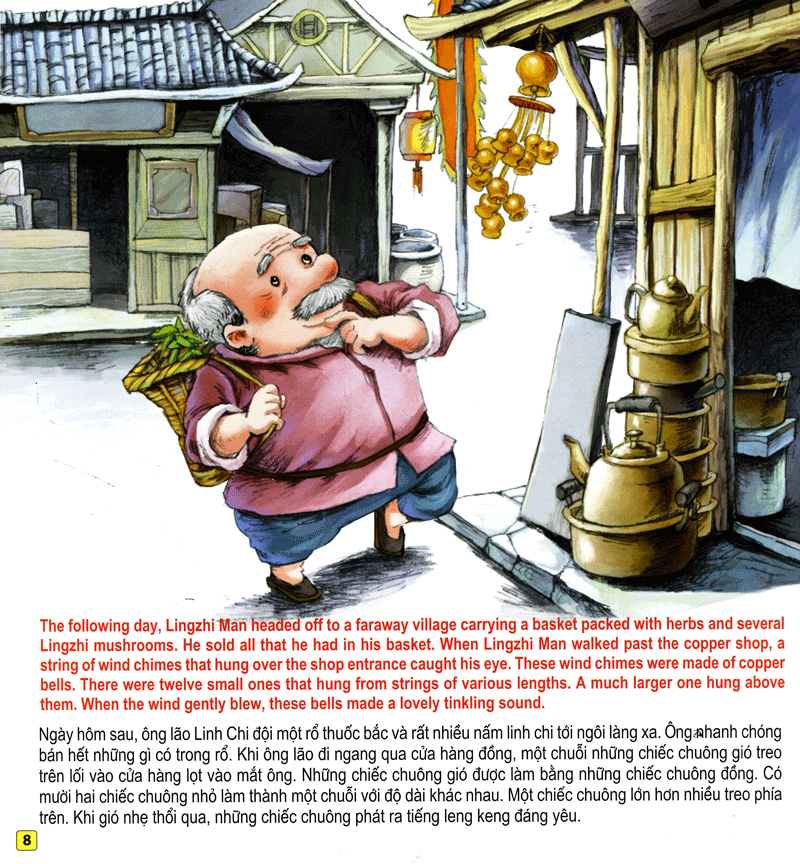 những câu chuyện thú vị giáo dục trẻ - âm thanh của những chiếc chuông gió (song ngữ anh - việt)