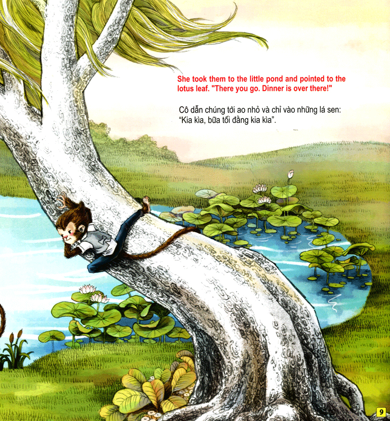 những câu chuyện thú vị giáo dục trẻ - bữa tối trên lá sen (song ngữ anh - việt)