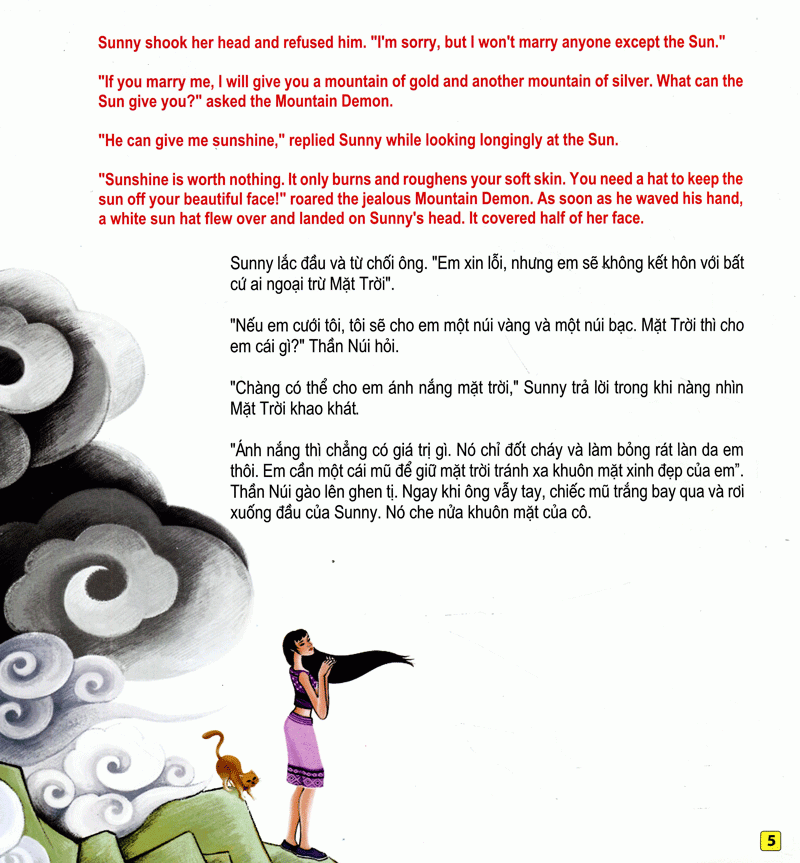 những câu chuyện thú vị giáo dục trẻ - câu chuyện về làng hoa hướng dương (song ngữ anh - việt)