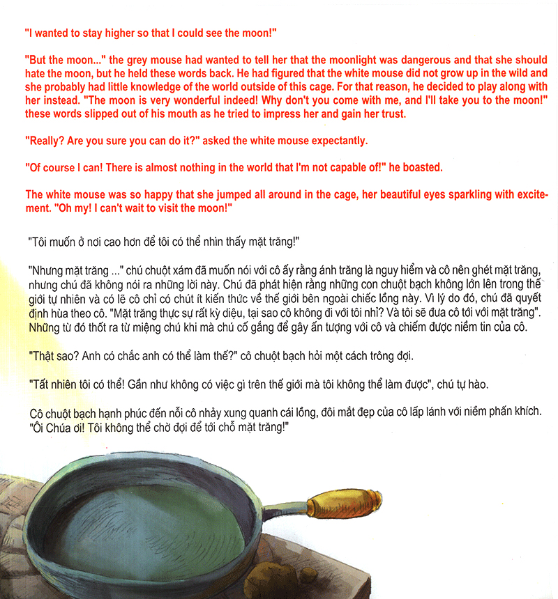những câu chuyện thú vị giáo dục trẻ - cô chuột bạch nhỏ đuổi theo mặt trời (song ngữ anh - việt)