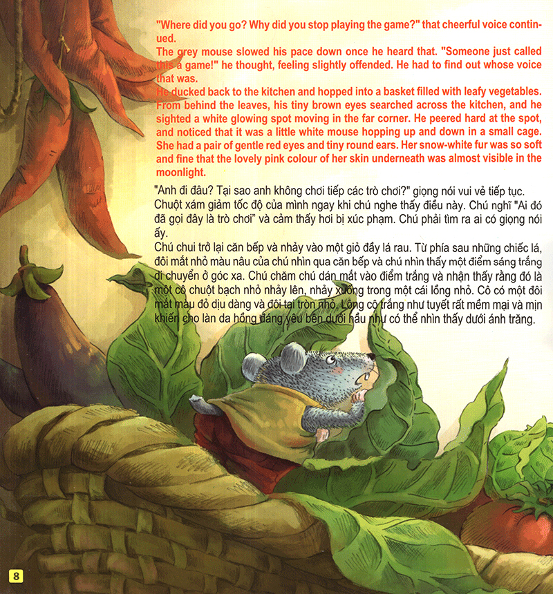 những câu chuyện thú vị giáo dục trẻ - cô chuột bạch nhỏ đuổi theo mặt trời (song ngữ anh - việt)
