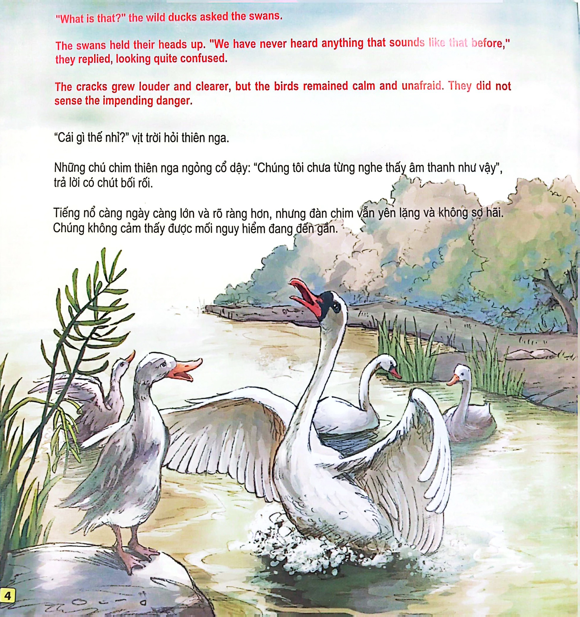 những câu chuyện thú vị giáo dục trẻ - hồ nước đông cứng (song ngữ anh - việt)