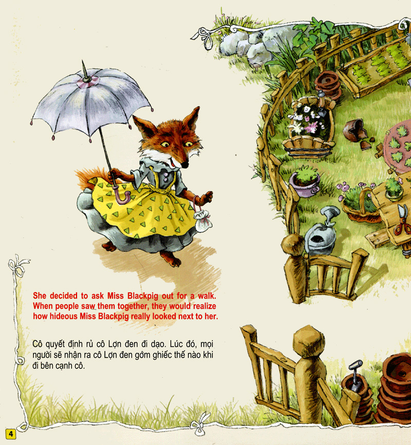 những câu chuyện thú vị giáo dục trẻ - sự quyến rũ của cô lợn đen (song ngữ anh - việt)