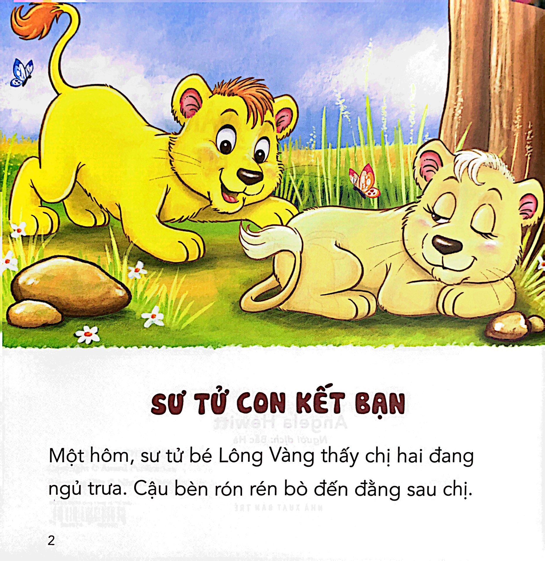những câu chuyện tình bạn - sư tử lông vàng và hà mã bé bự