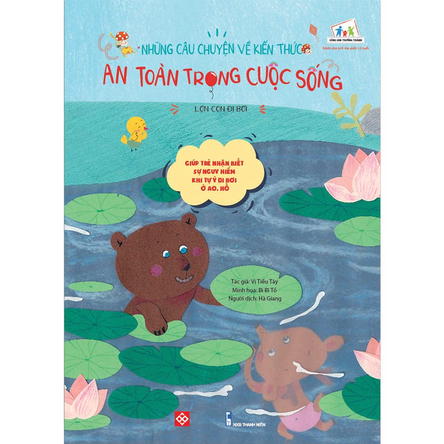 những câu chuyện về kiến thức an toàn trong cuộc sống - lợn con đi bơi