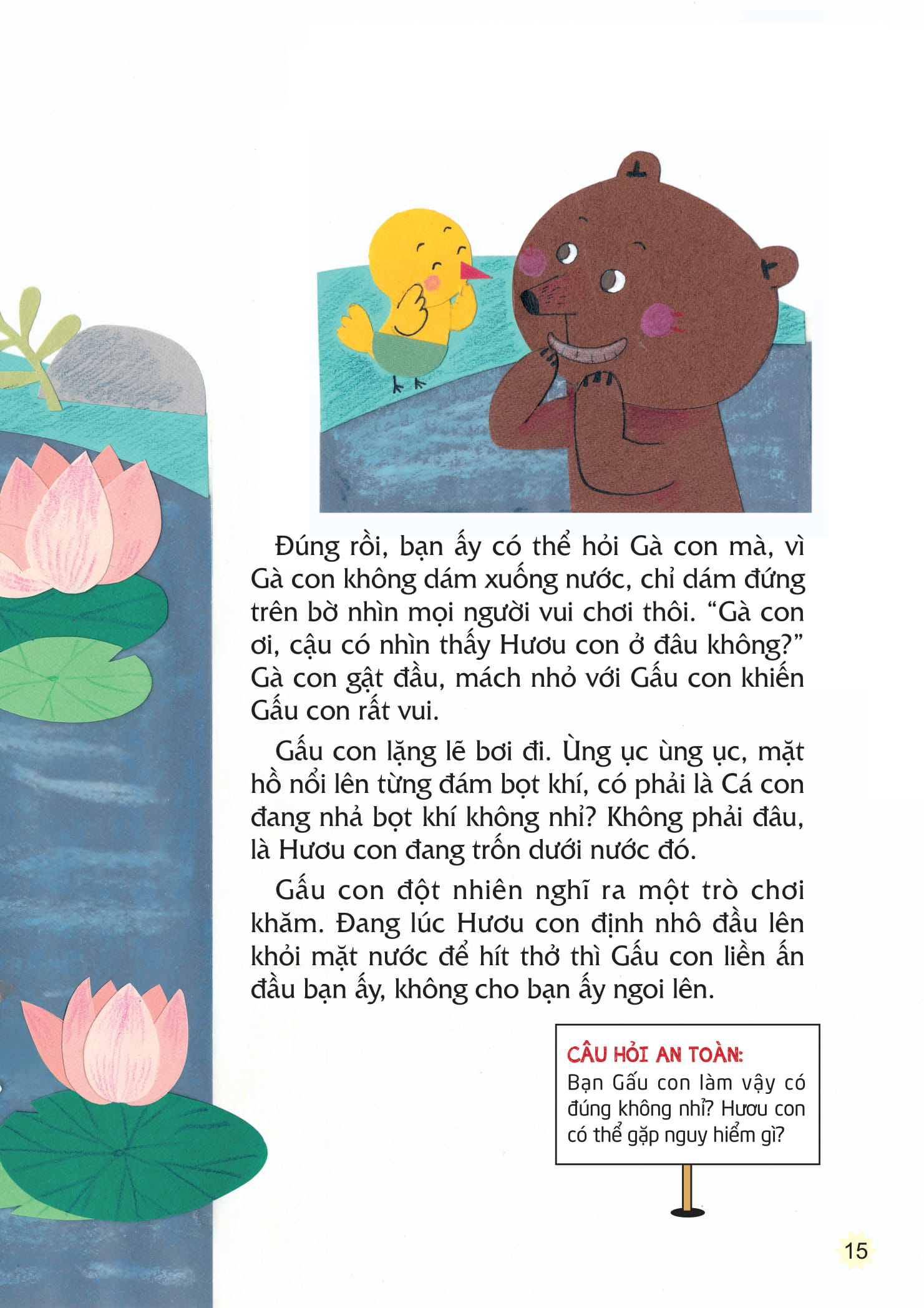 những câu chuyện về kiến thức an toàn trong cuộc sống - lợn con đi bơi