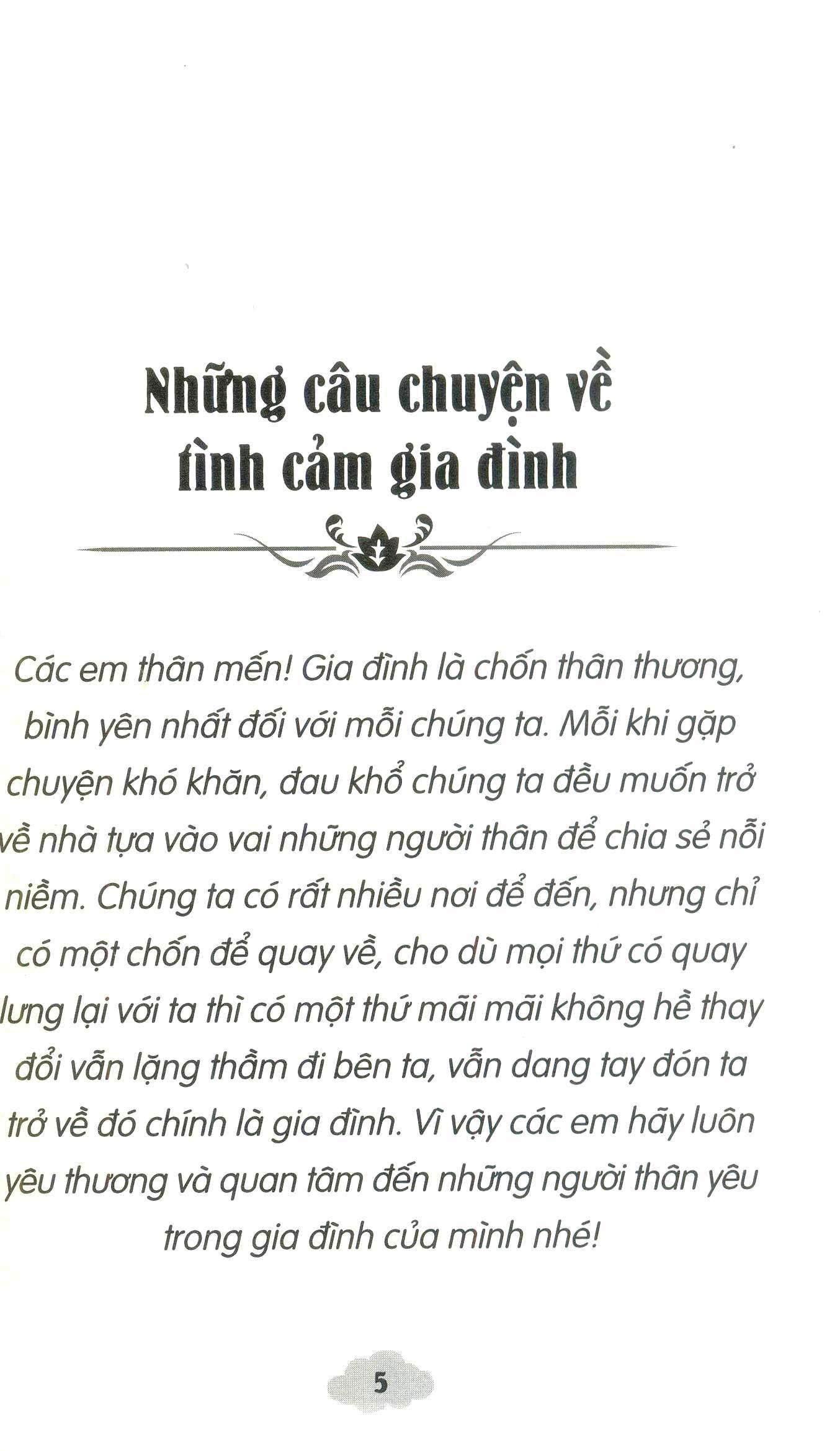 những câu chuyện về tình cảm gia đình