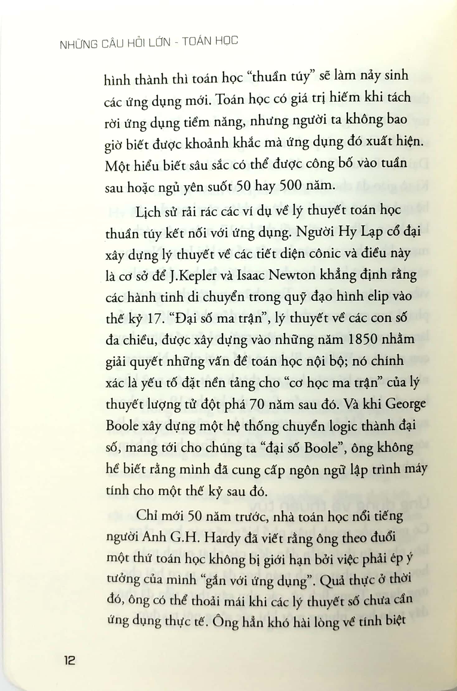 những câu hỏi lớn toán học (tái bản)