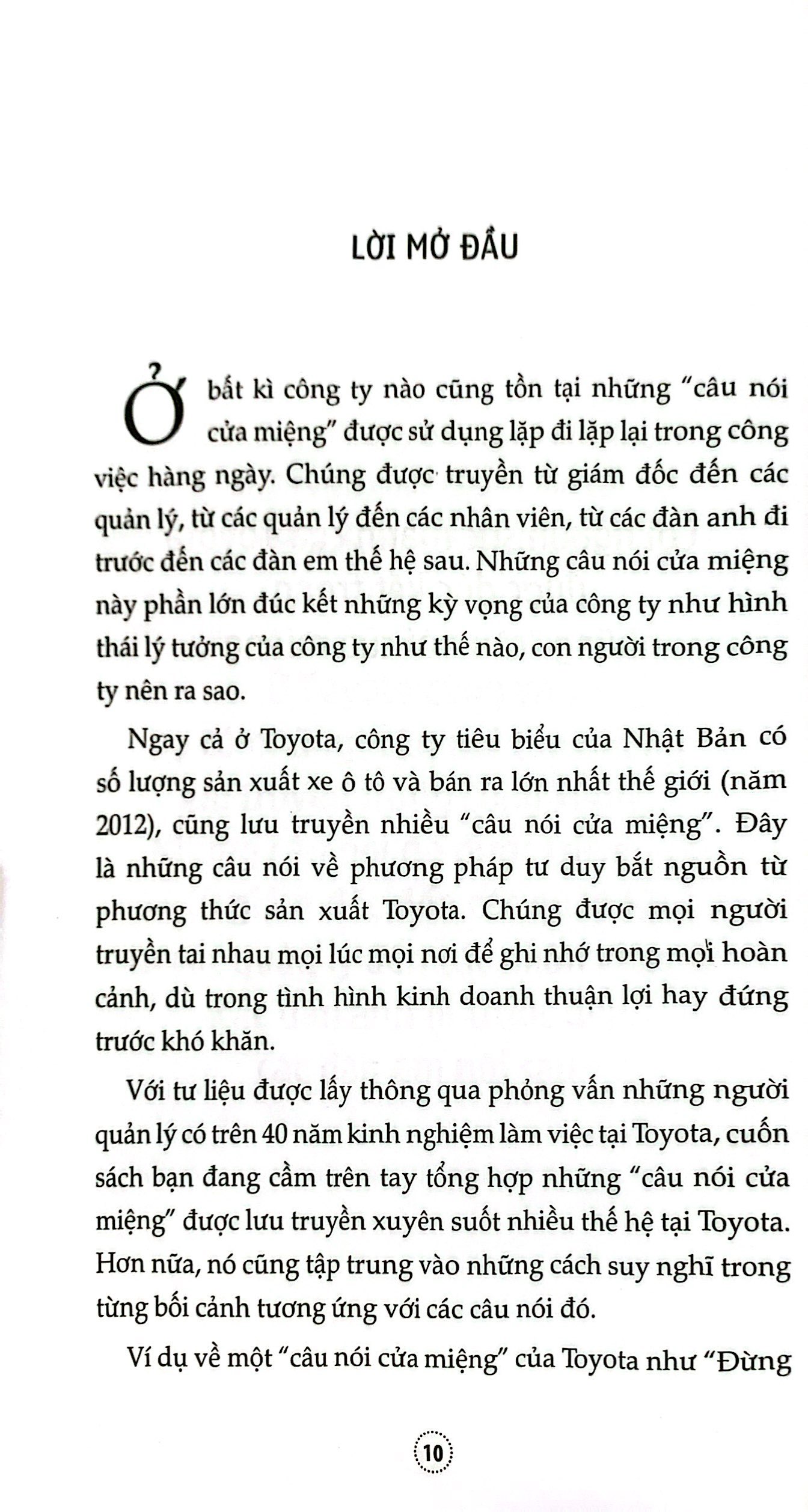 những câu nói cửa miệng làm nên thành công của toyota (tái bản 2023)