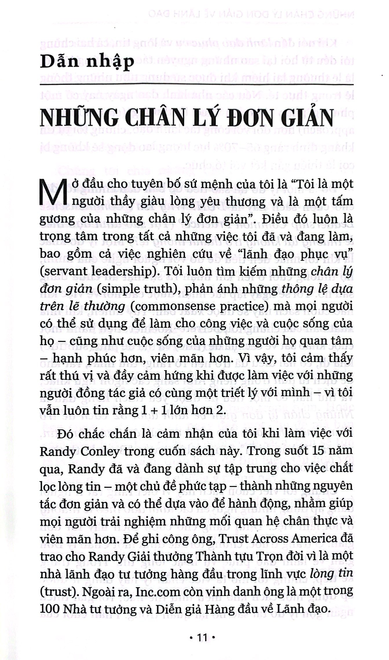 những chân lý đơn giản về lãnh đạo