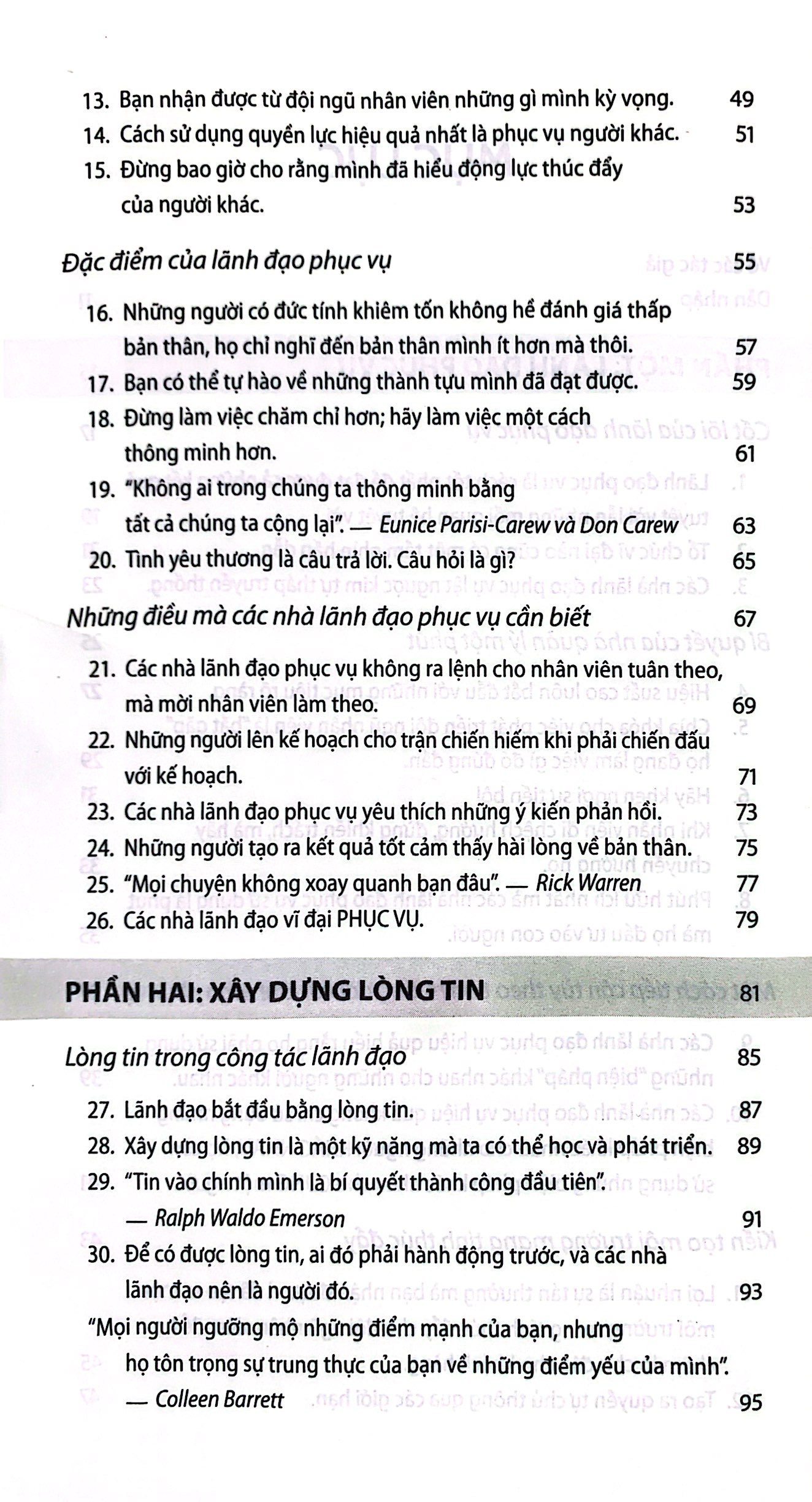 những chân lý đơn giản về lãnh đạo