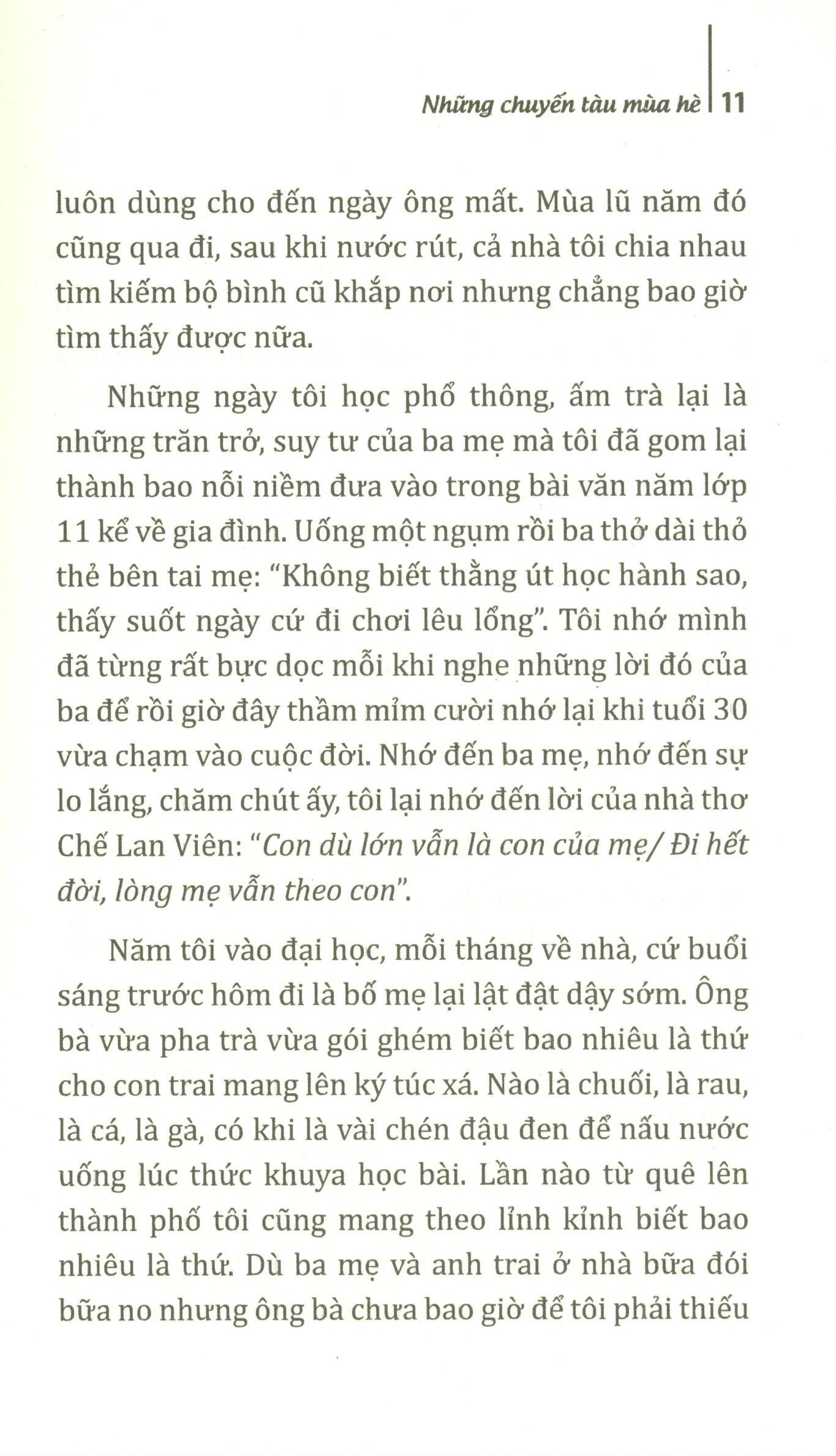 những chuyến tàu mùa hè