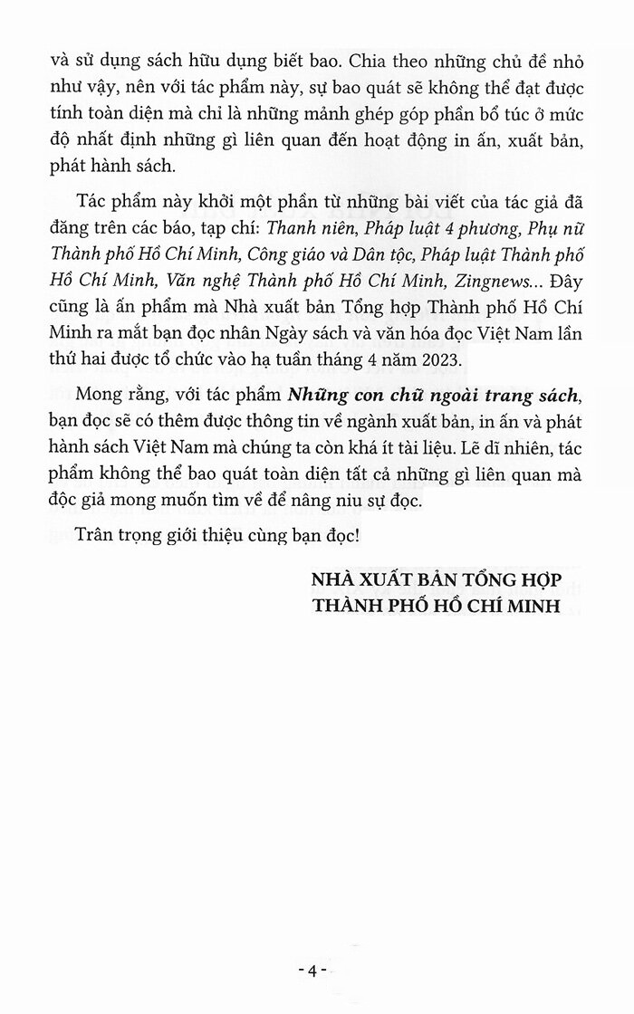 những con chữ ngoài trang sách