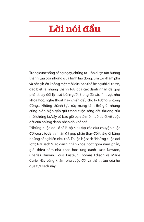 những cuộc đời lớn - các danh nhân khoa học