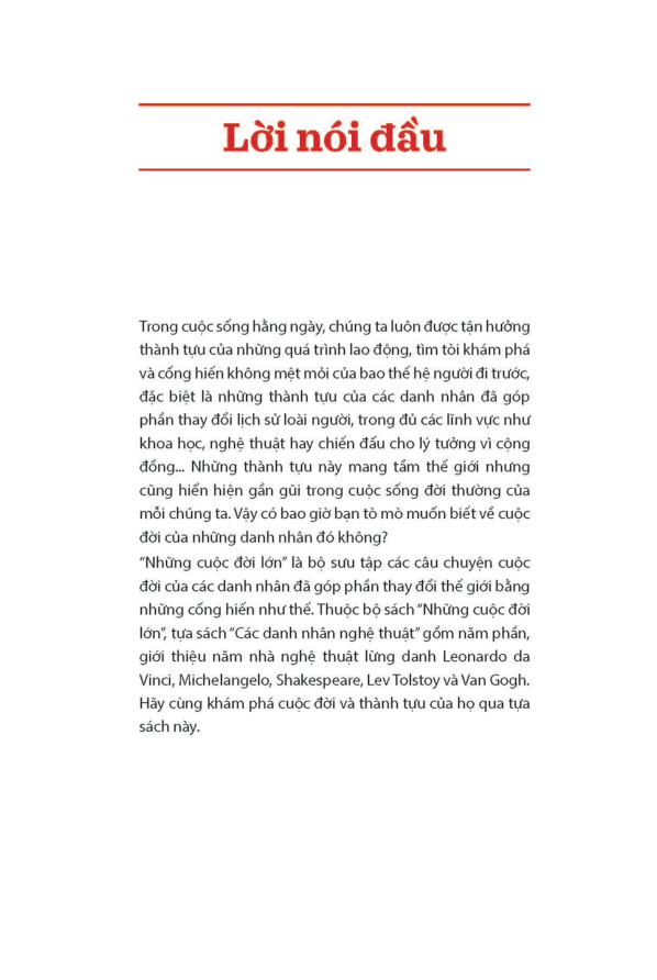 những cuộc đời lớn - các danh nhân nghệ thuật