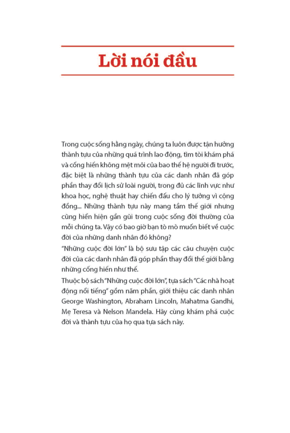 những cuộc đời lớn - các nhà hoạt động nổi tiếng