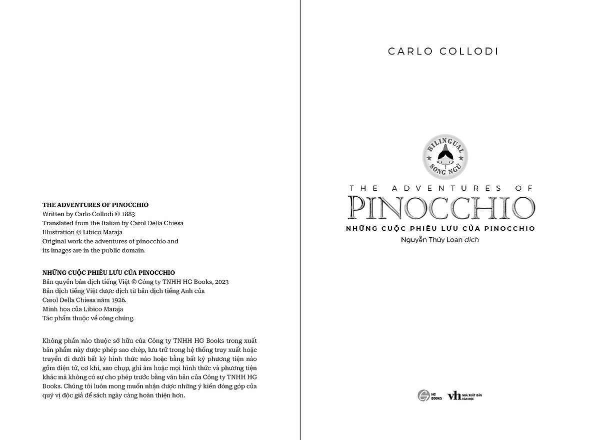 những cuộc phiêu lưu của pinocchio - song ngữ việt-anh