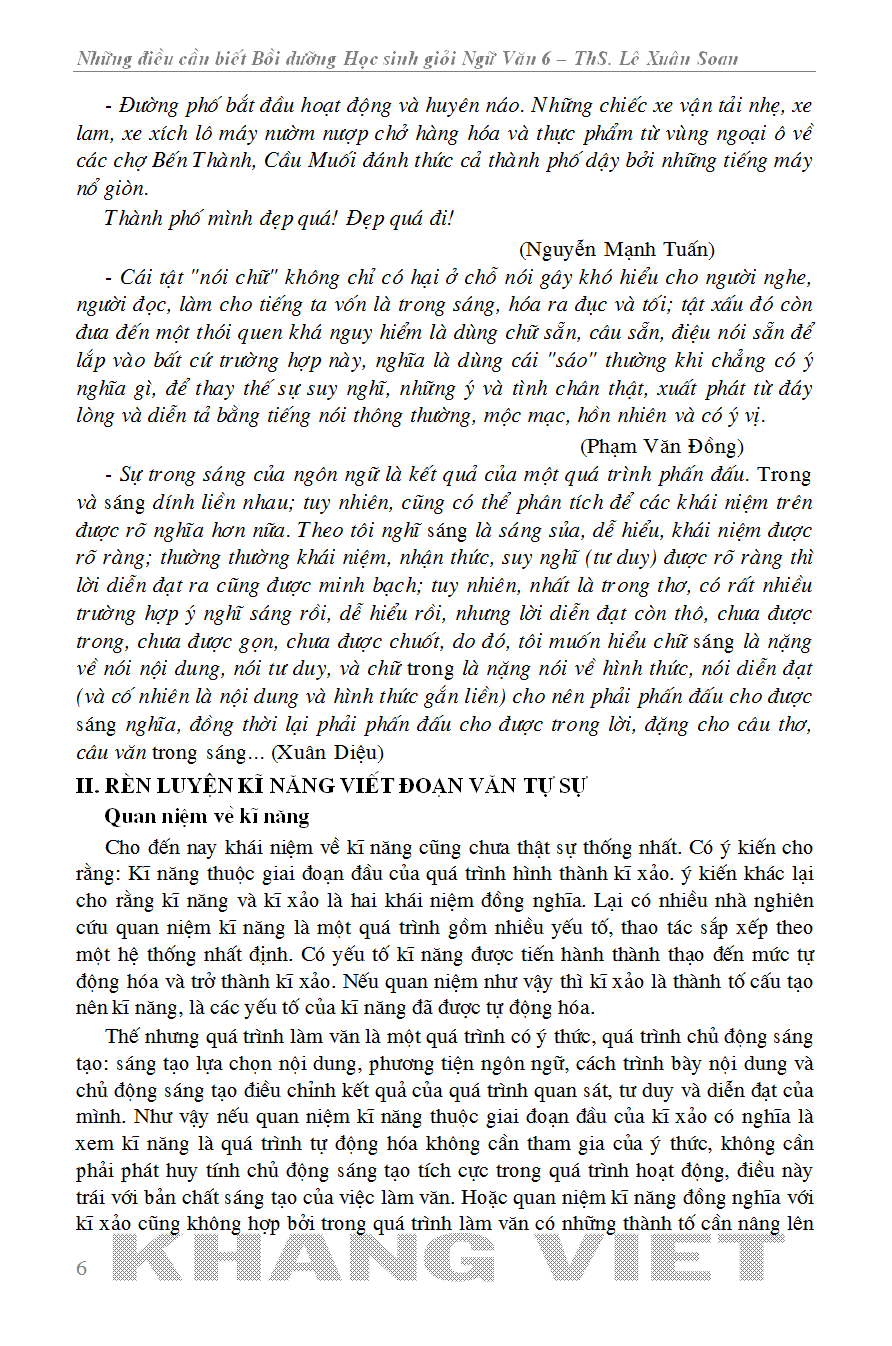 những điều cần biết bồi dưỡng học sinh giỏi ngữ văn 6