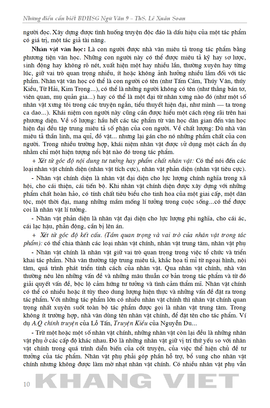 những điều cần biết bồi dưỡng học sinh giỏi ngữ văn lớp 9 (phiên bản mới nhất)