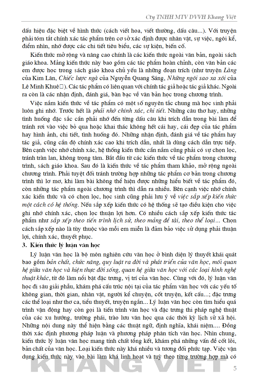 những điều cần biết bồi dưỡng học sinh giỏi ngữ văn lớp 9 (phiên bản mới nhất)