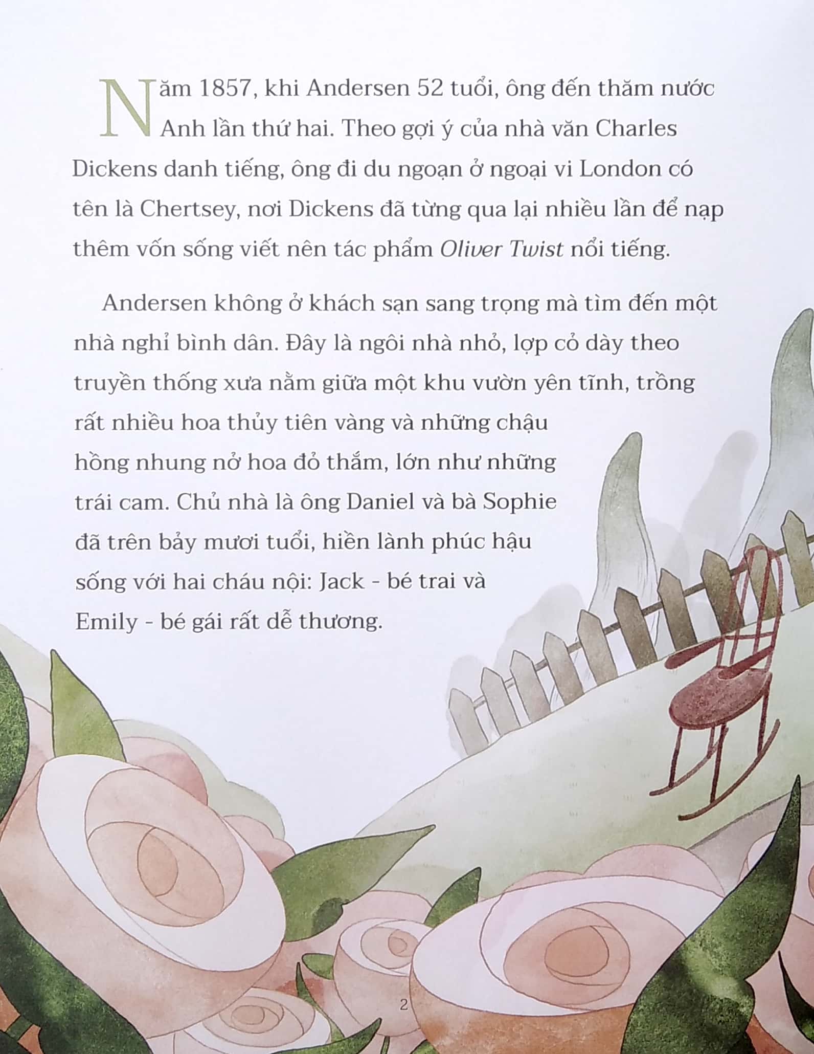 những đóa hồng bạch dâng tặng andersen