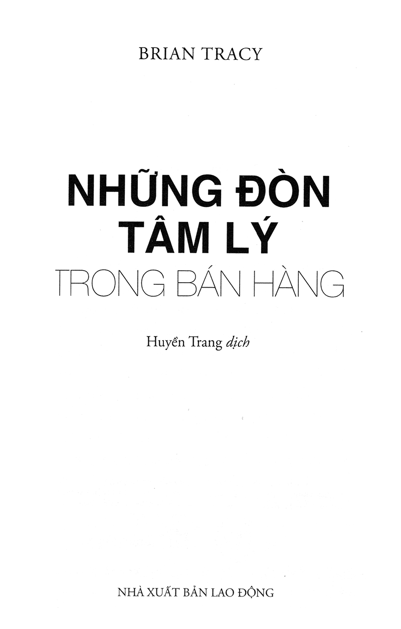 những đòn tâm lý trong bán hàng (tái bản)