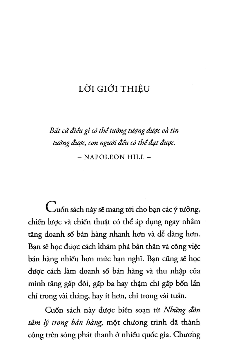 những đòn tâm lý trong bán hàng (tái bản)