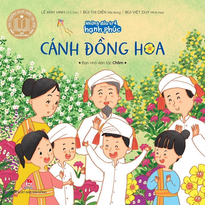 những đứa trẻ hạnh phúc - cánh đồng hoa - bạn nhỏ dân tộc chăm (tái bản 2024)