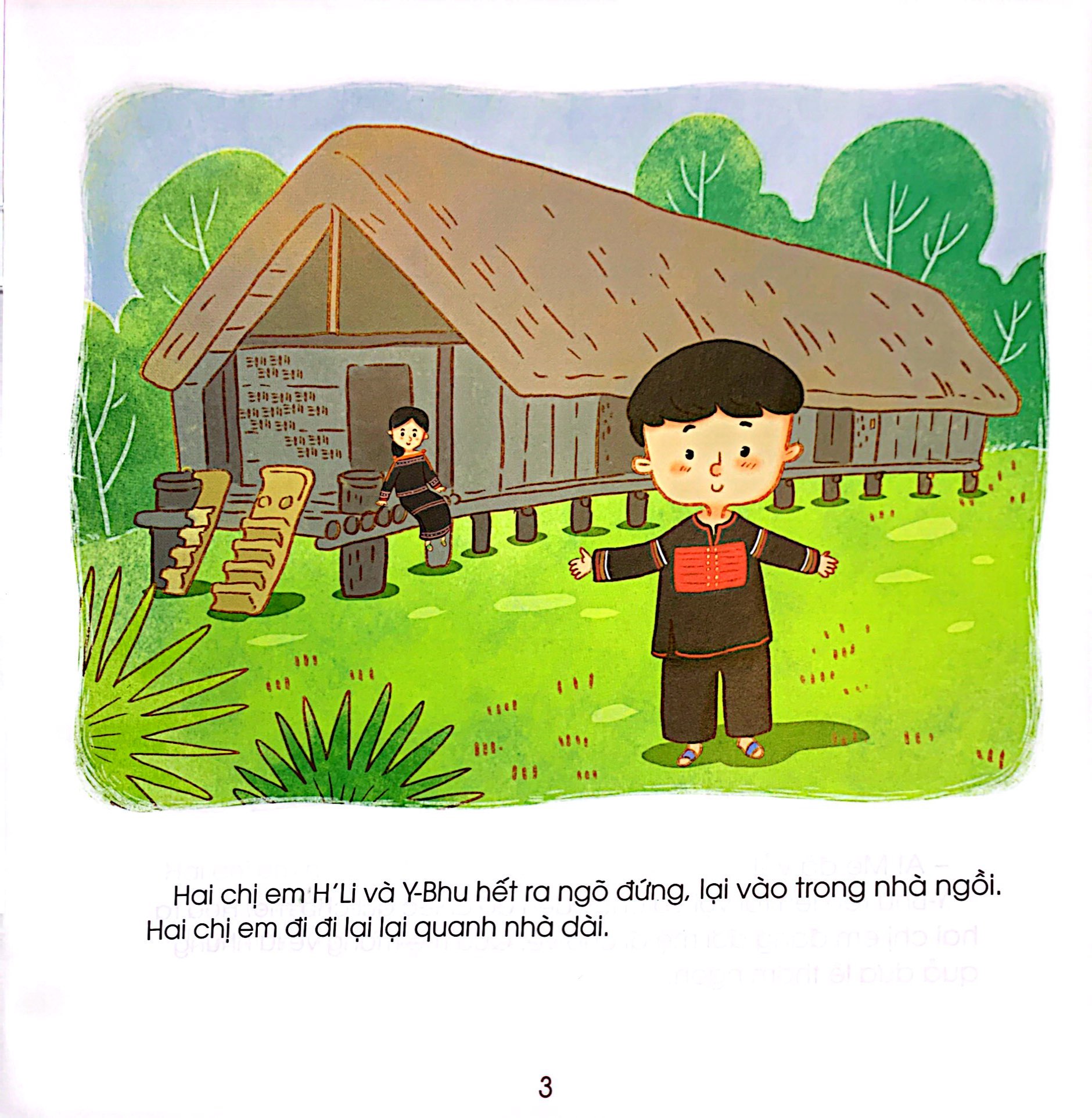 những đứa trẻ hạnh phúc - cây dưa lê và hai đứa trẻ - bạn nhỏ dân tộc ê đê (tái bản 2024)