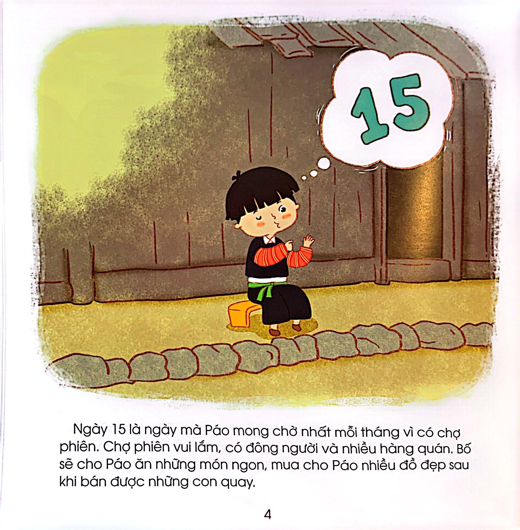 những đứa trẻ hạnh phúc - páo đi chợ phiên - bạn nhỏ dân tộc mông (tái bản 2024)