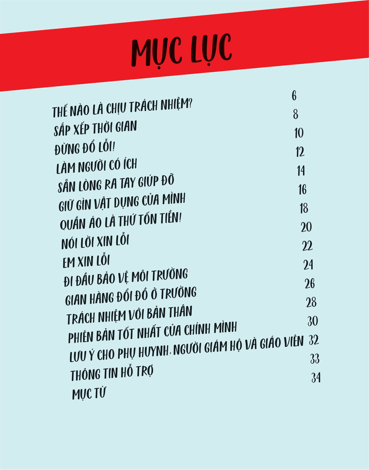 những đứa trẻ tự tin - đón nhận trách nhiệm