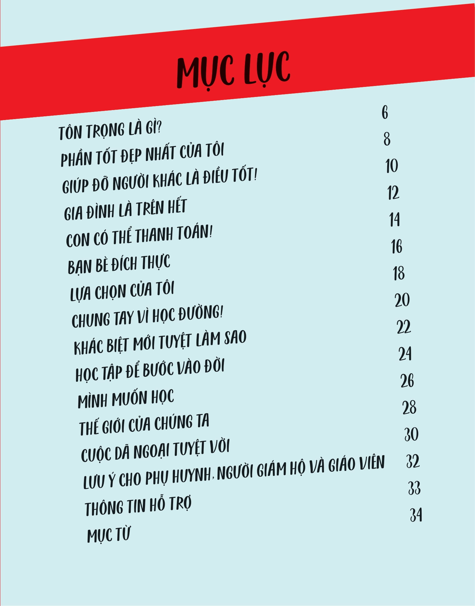 những đứa trẻ tự tin - tôn trọng mọi người