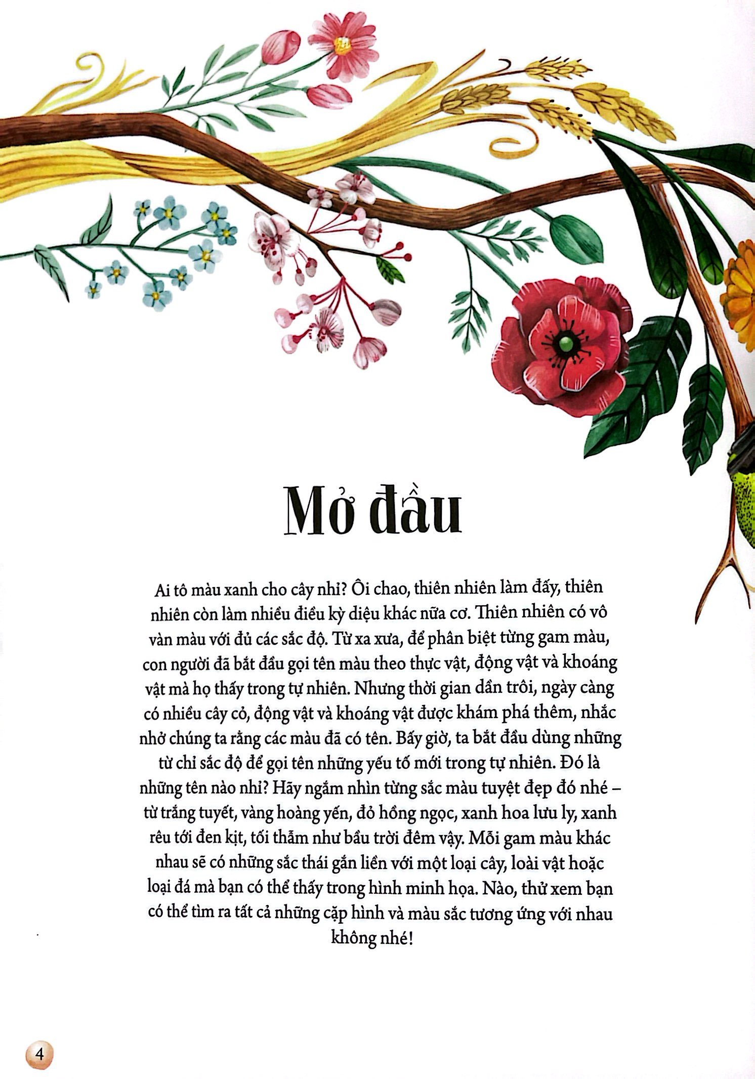 những gam màu rực rỡ của thiên nhiên