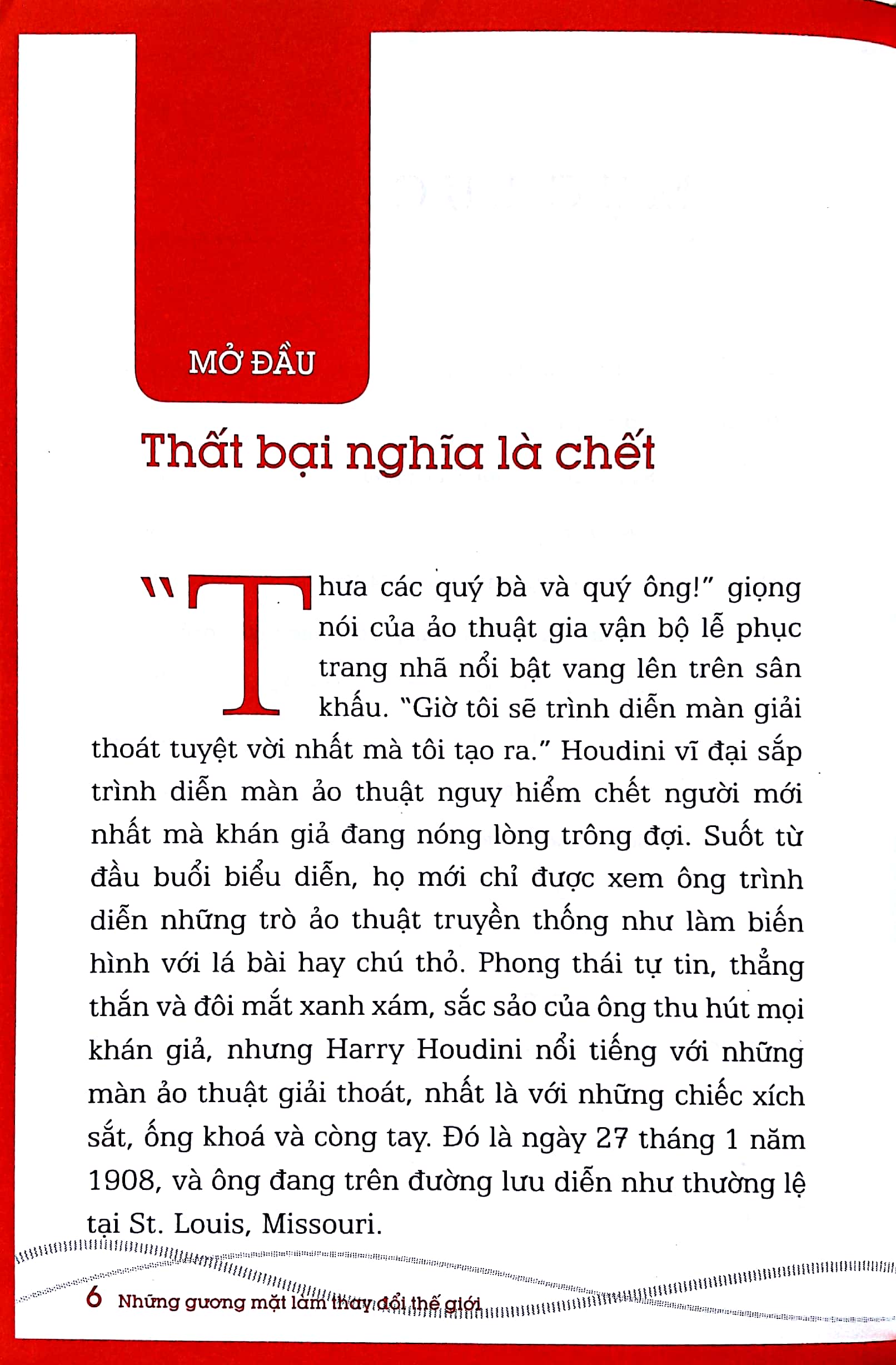 những gương mặt làm thay đổi thế giới - harry houdini