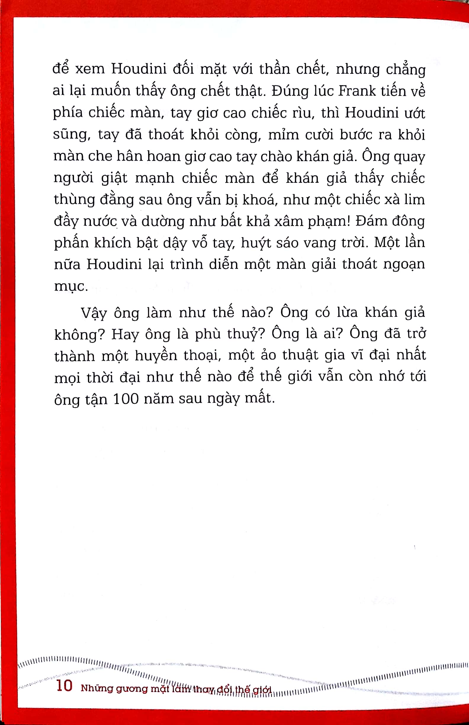 những gương mặt làm thay đổi thế giới - harry houdini