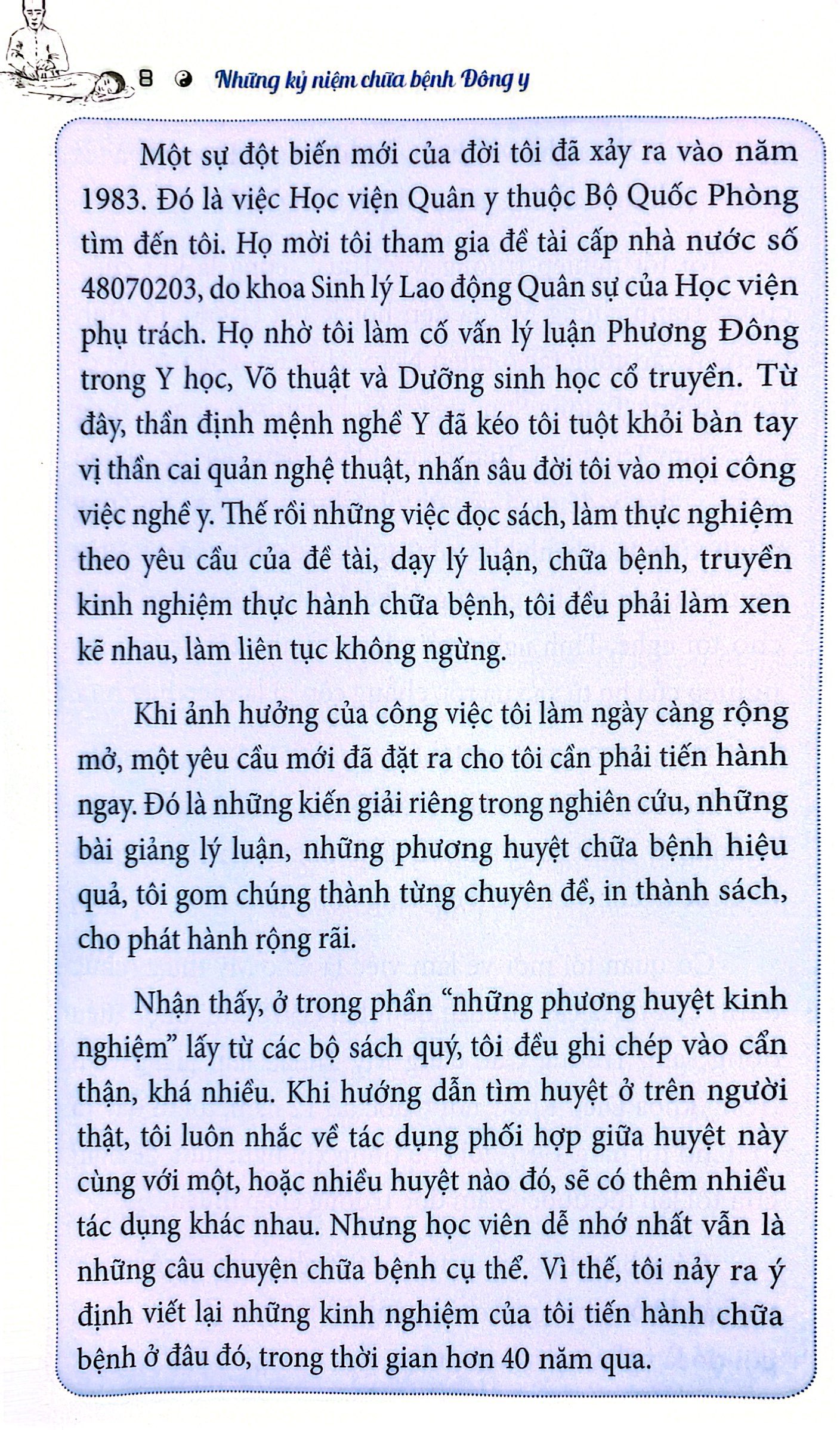 những kỷ niệm chữa bệnh đông y