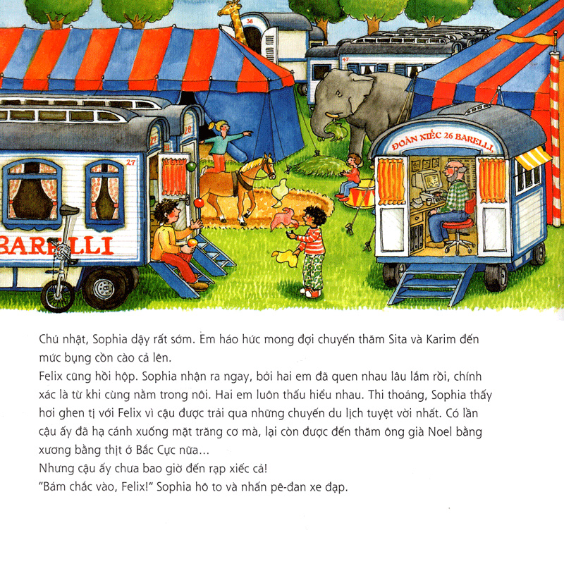 những lá thư felix gửi từ rạp xiếc - chú thỏ bé lại lên đường phiêu lưu (tái bản 2019)