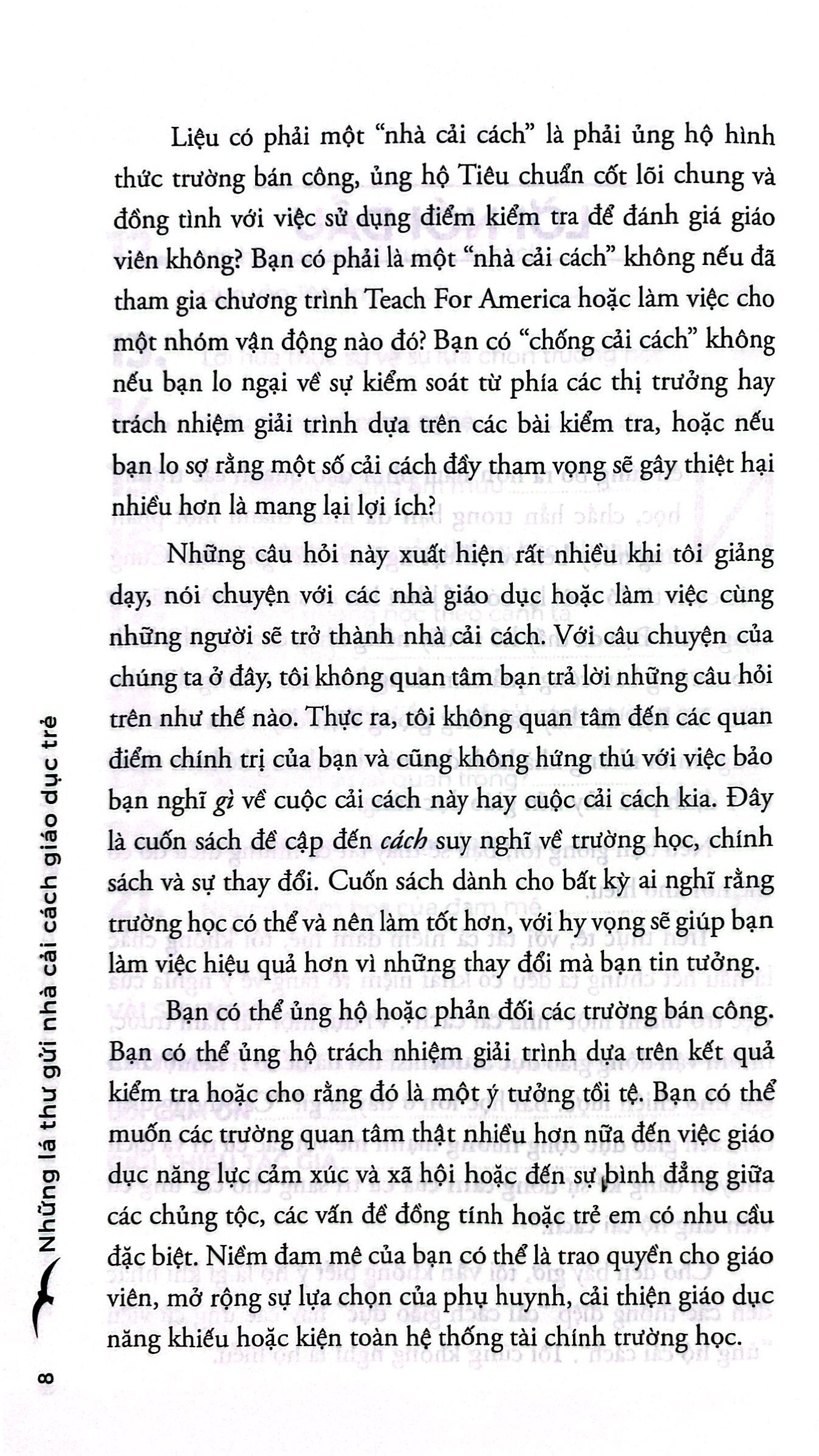 những lá thư gửi nhà cải cách giáo dục trẻ - letters to a young education reformer