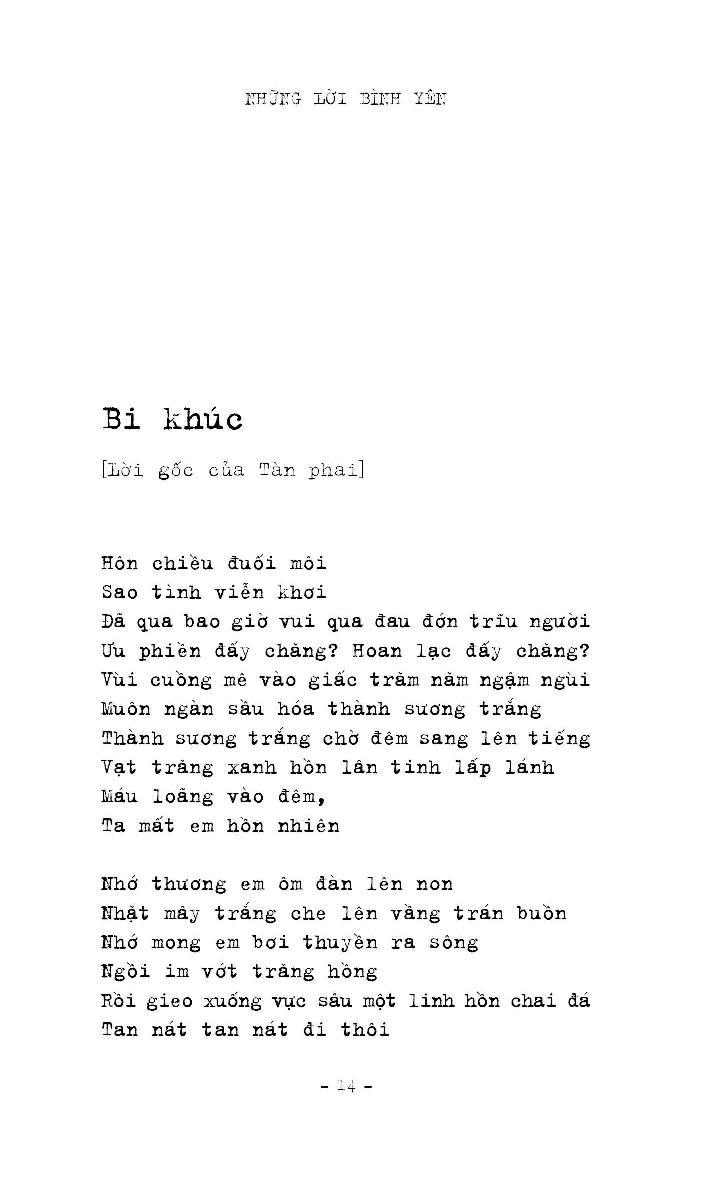 những lời bình yên