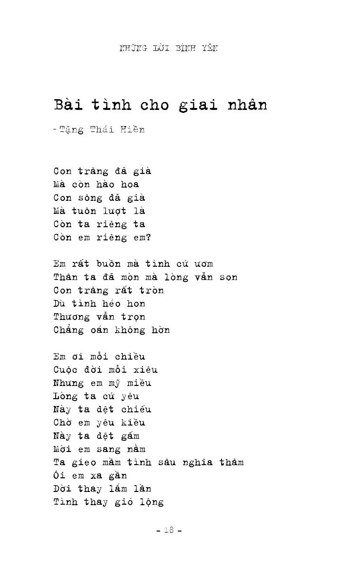 những lời bình yên