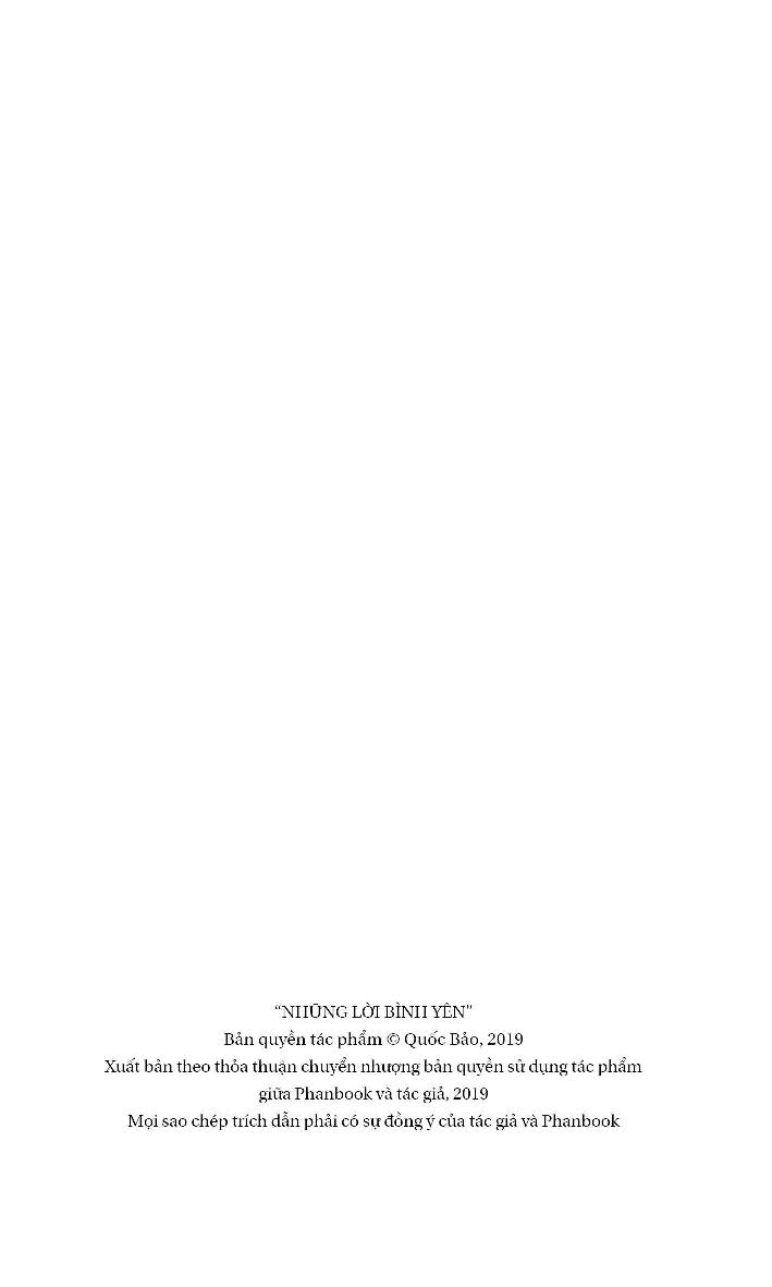 những lời bình yên