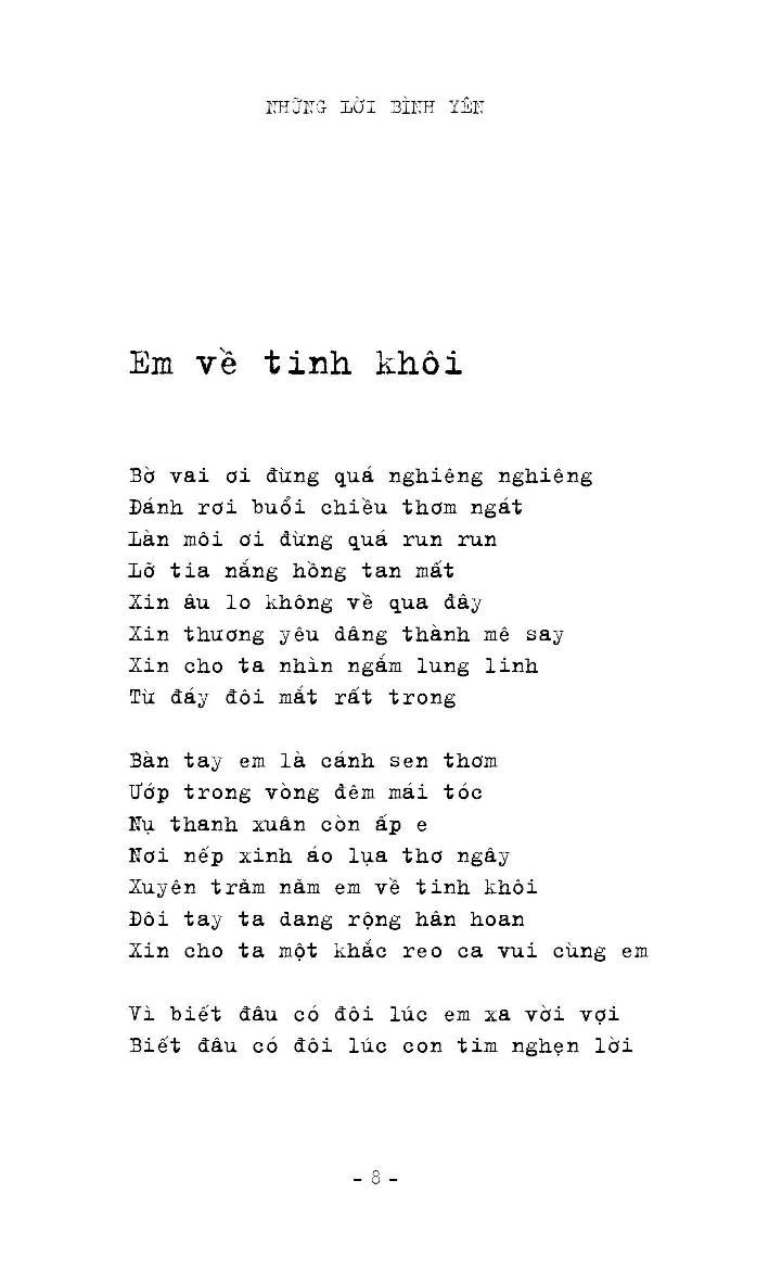 những lời bình yên