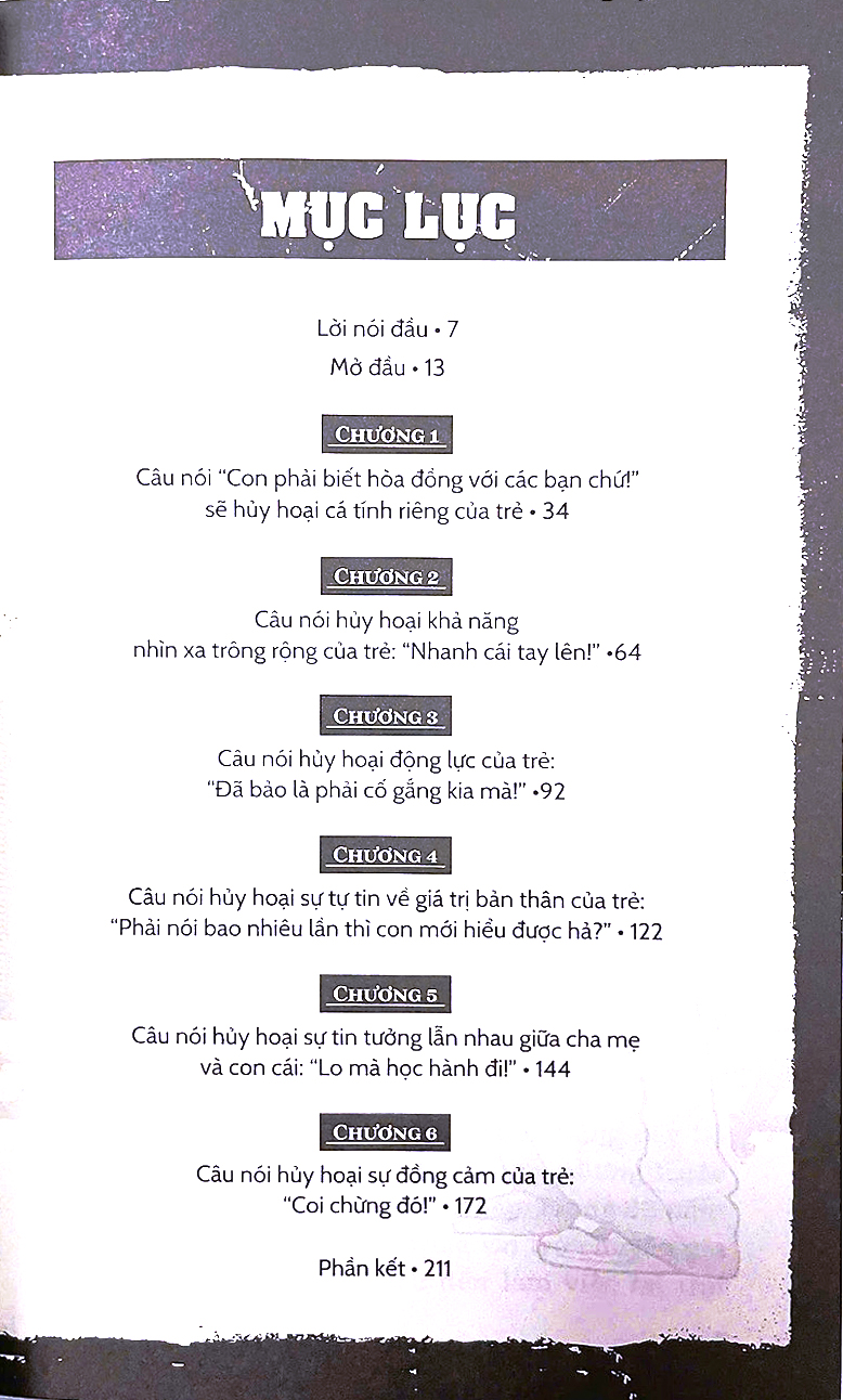 những lời nói tác động đến trẻ