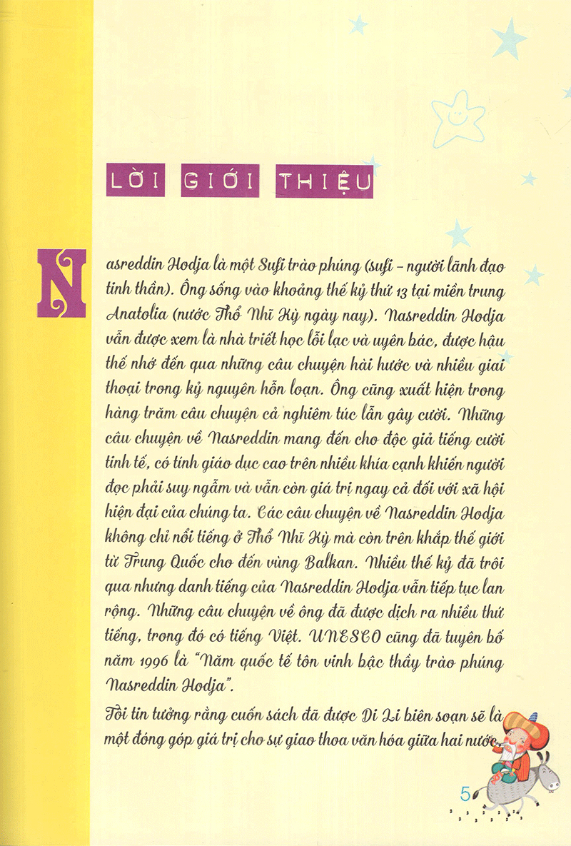 những mẩu chuyện hài hước về nasreddin hodja (tái bản 2018)
