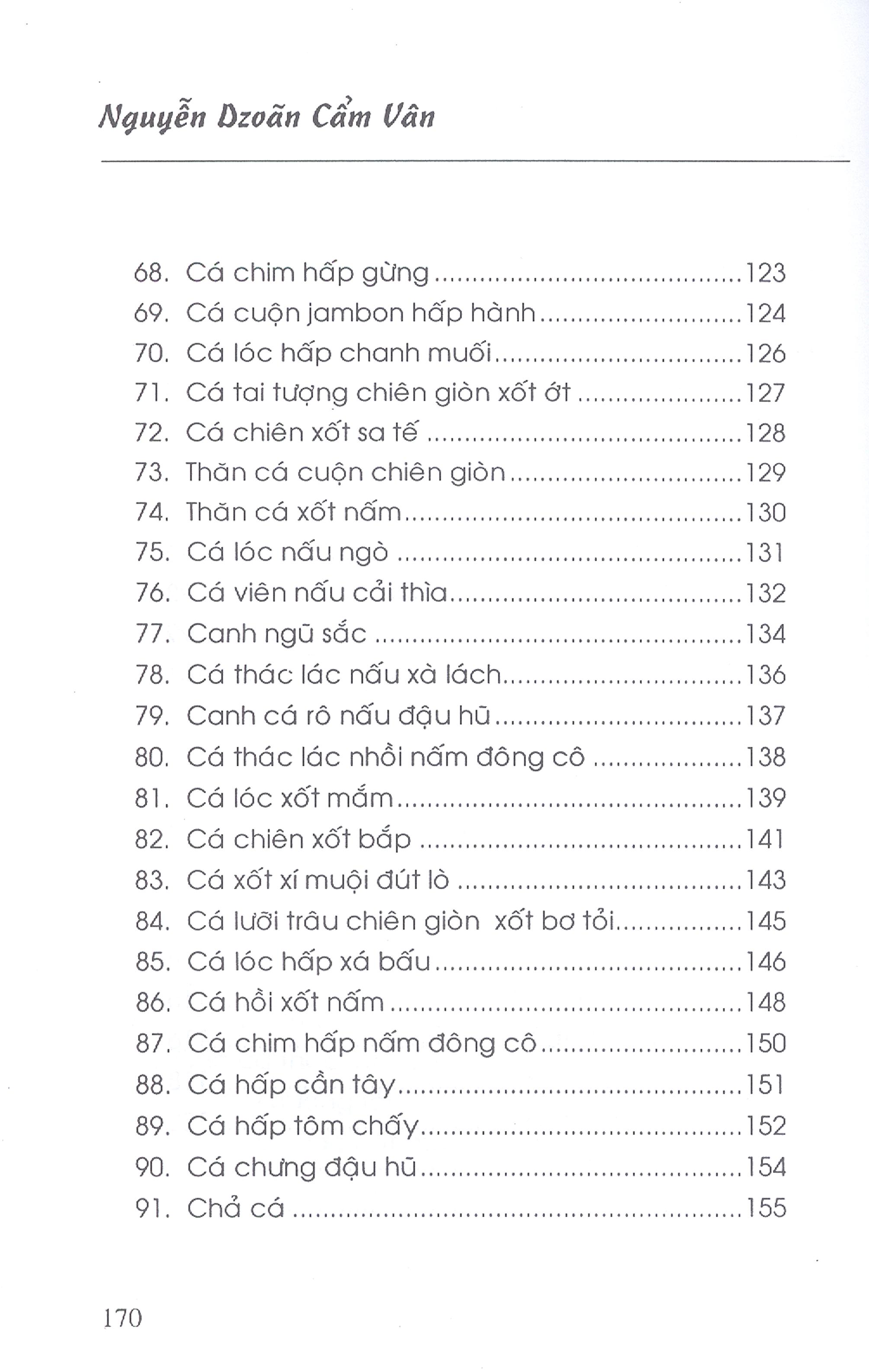 những món ăn chế biến từ cá